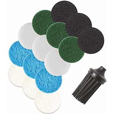 Dremel Versa Mega Kit d'accessoires – 16 pièces (15 tampons de Nettoyage, 1 Brosse d'angle, Sac de Rangement) – Blanc, Bleu – Plastique, Poils métalliques - Publicité Dremel Versa Mega Kit d'accessoires – 16 pièces (15 tampons de Nettoyage, 1 Brosse d'angle, Sac de Rangement) – Blanc, Bleu – Plastique, Poils métalliques - Publicité