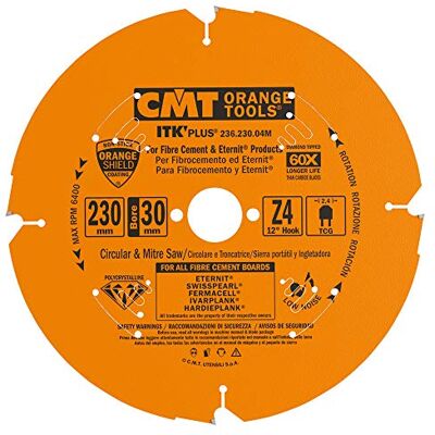 CMT ORANGE TOOLS CMT 236.230.04M LAME CIRCULAIRE EN DIAMANT POUR FIBROCIMENT D=230X2,4X1,8X30 Z4 TCG - Publicité CMT ORANGE TOOLS CMT 236.230.04M LAME CIRCULAIRE EN DIAMANT POUR FIBROCIMENT D=230X2,4X1,8X30 Z4 TCG - Publicité