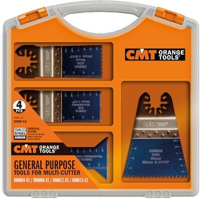 CMT ORANGE TOOLS OMM-X4 Lames pour outil multifonction - Attachement universel - Publicité CMT ORANGE TOOLS OMM-X4 Lames pour outil multifonction - Attachement universel - Publicité