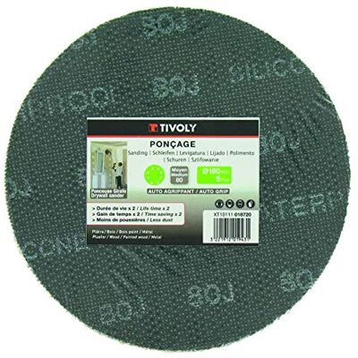 Tivoly 5 Disques Maille Auto agrippant, Ø 180mm, GR 180, pour Ponceuse Excentrique - Publicité Tivoly 5 Disques Maille Auto agrippant, Ø 180mm, GR 180, pour Ponceuse Excentrique - Publicité
