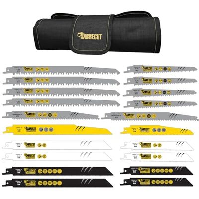 SabreCut 20pcs SCRSK20A S610DF S644D S922BF S922HF Lames scie sabre Construction bi-métal durable pour coupe rapide et propre du bois, métal et bois avec clous - Publicité SabreCut 20pcs SCRSK20A S610DF S644D S922BF S922HF Lames scie sabre Construction bi-métal durable pour coupe rapide et propre du bois, métal et bois avec clous - Publicité