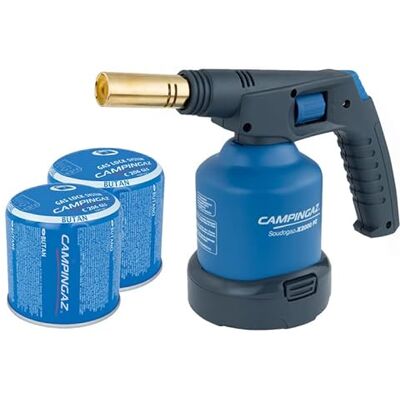 CAMPINGAZ Lampe à souder Soudogaz X 2000 PZ + 2 cartouches C 206 - Publicité CAMPINGAZ Lampe à souder Soudogaz X 2000 PZ + 2 cartouches C 206 - Publicité
