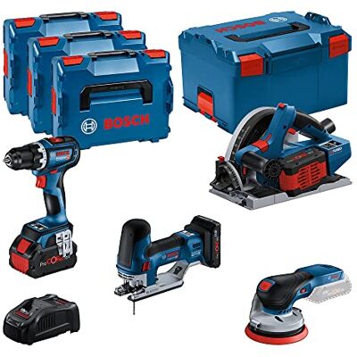 KIT 4 Outils Bosch GSR/GKT/GST/GEX + 1 18V 4.0Ah + 2 x ProCore 5.5Ah-0615990N36 - Publicité KIT 4 Outils Bosch GSR/GKT/GST/GEX + 1 18V 4.0Ah + 2 x ProCore 5.5Ah-0615990N36 - Publicité