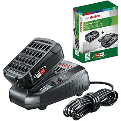 Bosch Home and Garden Starter-Set 18V, 2,5 Ah Akku, 18 Volt System, Chargeur (1600A00K1P) - Publicité Bosch Home and Garden Starter-Set 18V, 2,5 Ah Akku, 18 Volt System, Chargeur (1600A00K1P) - Publicité
