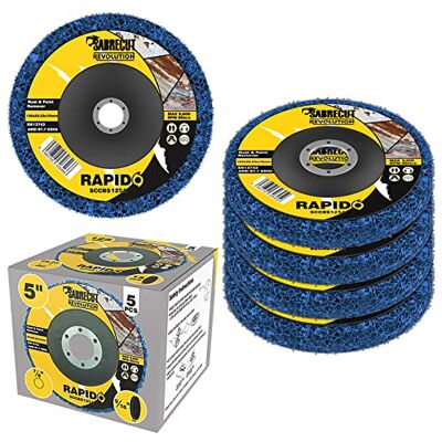 SabreCut 5pcs SCCBS125A_5 125mm 22.23mm Alésage Lames Pro Durable polycarbide abrasive removes rust, paint et coatings sans damaging the underlying surface - Publicité SabreCut 5pcs SCCBS125A_5 125mm 22.23mm Alésage Lames Pro Durable polycarbide abrasive removes rust, paint et coatings sans damaging the underlying surface - Publicité