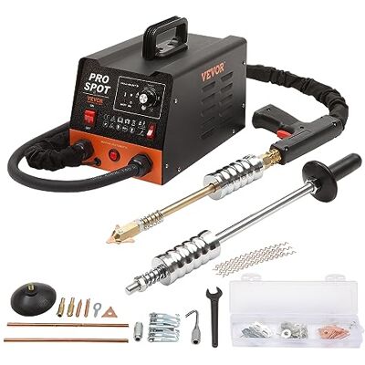 VEVOR Tire Clou Carrosserie 3 kW Kit Poste de Débosselage Soudeuse par Points 6 Modes de Soudage Outil de Réparation de Bosses de Carrosserie 16 Accessoires pour Débosselage de Voitures Camions Motos - Publicité VEVOR Tire Clou Carrosserie 3 kW Kit Poste de Débosselage Soudeuse par Points 6 Modes de Soudage Outil de Réparation de Bosses de Carrosserie 16 Accessoires pour Débosselage de Voitures Camions Motos - Publicité