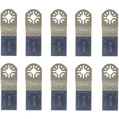 SabreCut 10pcs PR35F_10 Fin Dent Lames multitool Durable Compatible avec Bosch, Fein (Non-StarLock), Makita, Milwaukee, Einhell, lames dents fines pour coupes propres - Publicité SabreCut 10pcs PR35F_10 Fin Dent Lames multitool Durable Compatible avec Bosch, Fein (Non-StarLock), Makita, Milwaukee, Einhell, lames dents fines pour coupes propres - Publicité