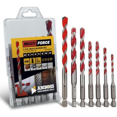 Amboss Werkzeuge Set de 7 embouts multifonctions, Ø 4,5, 2 x 6,8, 10, 12 mm, pour bois, tôles, placoplâtre, acier (inox), maçonnerie et bien plus encore. pour perceuses/visseuses à batterie - Publicité Amboss Werkzeuge Set de 7 embouts multifonctions, Ø 4,5, 2 x 6,8, 10, 12 mm, pour bois, tôles, placoplâtre, acier (inox), maçonnerie et bien plus encore. pour perceuses/visseuses à batterie - Publicité