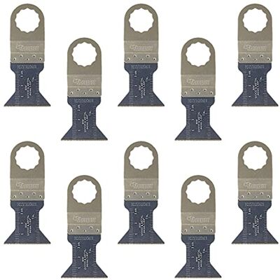 SabreCut 10pcs SC44B_10 44mm Bi-métal Métal Lames multitool Durable Compatible avec Fein SuperCut & Festool Vecturo, lames HSS bi-métal coupent bois, métal et clous - Publicité SabreCut 10pcs SC44B_10 44mm Bi-métal Métal Lames multitool Durable Compatible avec Fein SuperCut & Festool Vecturo, lames HSS bi-métal coupent bois, métal et clous - Publicité