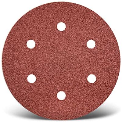 MENZER Red Disques abrasifs 150 mm, 6 trous (Lot 50) G60 p. Ponceuses excentriques, Corindon normal, support auto-agrippant - Publicité MENZER Red Disques abrasifs 150 mm, 6 trous (Lot 50) G60 p. Ponceuses excentriques, Corindon normal, support auto-agrippant - Publicité