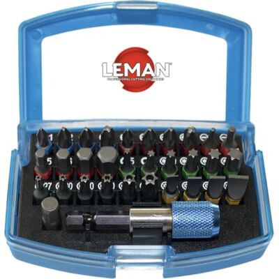 Leman Coffret 32 pièces embouts de vissage - Publicité Leman Coffret 32 pièces embouts de vissage - Publicité