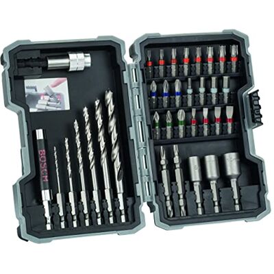 Bosch Professional 35 pièces Coffret de Forets á HSS et d'embouts de vissage Extra Hard (PH-, Pz-, HEX-, TH-, S-Bit, Accessoires Perforateurs et Visseuses) - Publicité Bosch Professional 35 pièces Coffret de Forets á HSS et d'embouts de vissage Extra Hard (PH-, Pz-, HEX-, TH-, S-Bit, Accessoires Perforateurs et Visseuses) - Publicité
