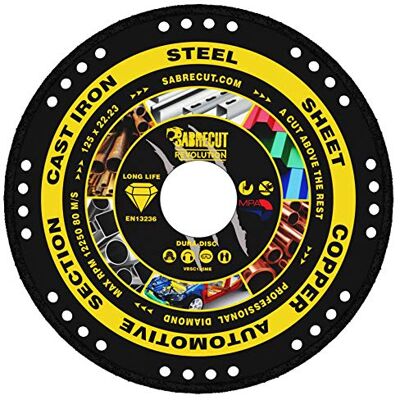 SabreCut 1pc VBSC125ME 125mm 22.23mm Alésage Métal Lame scie circulaire TCT Industrial-grade vacuum-brazed diamond offre durable coupe à sec through ferrous et non-ferrous metals - Publicité SabreCut 1pc VBSC125ME 125mm 22.23mm Alésage Métal Lame scie circulaire TCT Industrial-grade vacuum-brazed diamond offre durable coupe à sec through ferrous et non-ferrous metals - Publicité