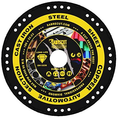 SabreCut 1pc VBSC180ME 180mm 22.23mm Alésage Métal Lame scie circulaire TCT Industrial-grade vacuum-brazed diamond offre durable coupe à sec through ferrous et non-ferrous metals - Publicité SabreCut 1pc VBSC180ME 180mm 22.23mm Alésage Métal Lame scie circulaire TCT Industrial-grade vacuum-brazed diamond offre durable coupe à sec through ferrous et non-ferrous metals - Publicité
