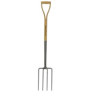 Fourche de Jardin en Acier au Carbone Kent & Stowe - Outil pour Sols Lourds - Publicité Fourche de Jardin en Acier au Carbone Kent & Stowe - Outil pour Sols Lourds - Publicité