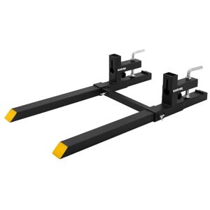 Garvee Fourches à palettes 152 cm capacité 1814 kg – Robustes avec barre stabilisatrice réglable, fixation rapide – Pour chargeur tracteur et skid steer - Publicité Garvee Fourches à palettes 152 cm capacité 1814 kg – Robustes avec barre stabilisatrice réglable, fixation rapide – Pour chargeur tracteur et skid steer - Publicité