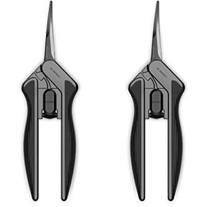 Infinity 16,8 cm gebogene Gartenschere aus Edelstahl, leicht, ergonomisches Design, gebogene Präzisionsklingen mit Antihaft-Titan-Beschichtung für Gartenarbeit, Hydrokultur, Wachstumszelte, 2 Stück - Publicité Infinity 16,8 cm gebogene Gartenschere aus Edelstahl, leicht, ergonomisches Design, gebogene Präzisionsklingen mit Antihaft-Titan-Beschichtung für Gartenarbeit, Hydrokultur, Wachstumszelte, 2 Stück - Publicité