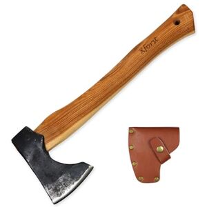Xforst Hache Viking X-TA5B – Hache de Camping & Survival 38 cm en Acier Carbone Forgé – Manche en Hickory avec Étui en Cuir – 0,8 kg - Publicité Xforst Hache Viking X-TA5B – Hache de Camping & Survival 38 cm en Acier Carbone Forgé – Manche en Hickory avec Étui en Cuir – 0,8 kg - Publicité