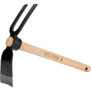 Bellota HOE228AW400AP Houe forgée avec système anti-rotation Tête à double usage Houe et fourche avec manche en bois Outil de jardin, verger et serre - Publicité Bellota HOE228AW400AP Houe forgée avec système anti-rotation Tête à double usage Houe et fourche avec manche en bois Outil de jardin, verger et serre - Publicité