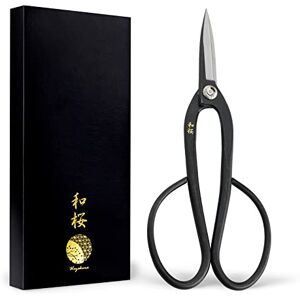 Wazakura Ciseaux Japonais Ashinaga pour Bonsaï et Jardinage, 200 mm, en Acier Yasugi Noir, Fabriqué à la Main au Japon - Publicité Wazakura Ciseaux Japonais Ashinaga pour Bonsaï et Jardinage, 200 mm, en Acier Yasugi Noir, Fabriqué à la Main au Japon - Publicité