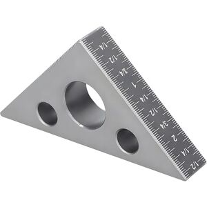 Fafeicy Règle Triangulaire, Règle D'angle en Alliage D'aluminium à 45/90 Degrés, Jauge à Angle Droit Givré de 3,7 X 2,7 X 0,6 Pouces, Appareils de Mesure Du Bois - Publicité Fafeicy Règle Triangulaire, Règle D'angle en Alliage D'aluminium à 45/90 Degrés, Jauge à Angle Droit Givré de 3,7 X 2,7 X 0,6 Pouces, Appareils de Mesure Du Bois - Publicité