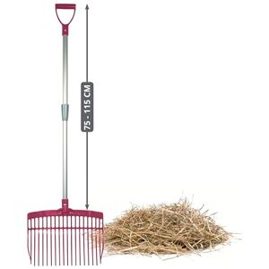 horizont Fourche suédoise avec manche en aluminium réglable 75–115 cm – fourche à fumier légère et robuste pour enfants et adultes – ergonomique et résistante aux intempéries - Publicité horizont Fourche suédoise avec manche en aluminium réglable 75–115 cm – fourche à fumier légère et robuste pour enfants et adultes – ergonomique et résistante aux intempéries - Publicité