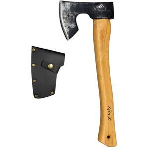 Xforst Hache Viking X-HX6 – Hache de Camping & Bushcraft 38 cm – Acier Carbone Forgé avec Manche en Hickory & Étui en Cuir – 0,75 kg - Publicité Xforst Hache Viking X-HX6 – Hache de Camping & Bushcraft 38 cm – Acier Carbone Forgé avec Manche en Hickory & Étui en Cuir – 0,75 kg - Publicité