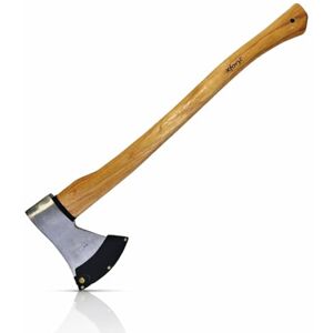 Xforst Hache forestière UW12 – Hache à fendre 70 cm en Acier Carbone avec Manche en Bois de Hickory + étui - Publicité Xforst Hache forestière UW12 – Hache à fendre 70 cm en Acier Carbone avec Manche en Bois de Hickory + étui - Publicité