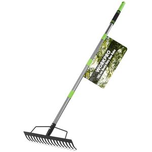 WORKPRO Râteau Robuste, Râteau Arceau 165 cm, Râteau de Jardin 17 Dents en Acier, Outil de Jardin avec Manche Réglable et Démontable, pour Ameublir Le Sol, Ramassage des Feuilles, Nivelage de Pelouse - Publicité WORKPRO Râteau Robuste, Râteau Arceau 165 cm, Râteau de Jardin 17 Dents en Acier, Outil de Jardin avec Manche Réglable et Démontable, pour Ameublir Le Sol, Ramassage des Feuilles, Nivelage de Pelouse - Publicité