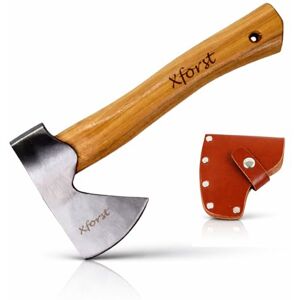 Xforst Hache Viking X-AG1– Hachette de Trekking et Outdoor avec Manche en Bois de Hickory & Étui de Protection en Cuir Véritable – 27 cm – 0,67 kg - Publicité Xforst Hache Viking X-AG1– Hachette de Trekking et Outdoor avec Manche en Bois de Hickory & Étui de Protection en Cuir Véritable – 27 cm – 0,67 kg - Publicité