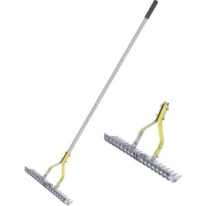 BARAYSTUS Scarificateur à Gazon, Râteau Déchaumeur à Chaume, Manche Réglable 148 cm, Dents Acier Carbone – Outil Multifonction pour Désherber et Aérer le Sol – Pelouse et Jardin - Publicité BARAYSTUS Scarificateur à Gazon, Râteau Déchaumeur à Chaume, Manche Réglable 148 cm, Dents Acier Carbone – Outil Multifonction pour Désherber et Aérer le Sol – Pelouse et Jardin - Publicité