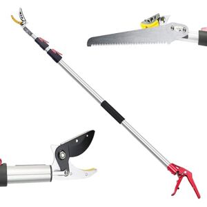 WOOLUCK 1,4-3m Sécateur de Jardin Télescopique Extensible, Coupe Branche Long Manche avec Pince de Retenue en Aluminium, Scie Elagage Arboricole, Sécateur télescopique - Publicité WOOLUCK 1,4-3m Sécateur de Jardin Télescopique Extensible, Coupe Branche Long Manche avec Pince de Retenue en Aluminium, Scie Elagage Arboricole, Sécateur télescopique - Publicité