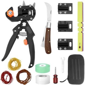 QWORK ® Kit d'outils greffoir, Couteau de greffage et ciseaux de greffage avec 3 lames interchangeables et autres accessoires - Publicité QWORK ® Kit d'outils greffoir, Couteau de greffage et ciseaux de greffage avec 3 lames interchangeables et autres accessoires - Publicité