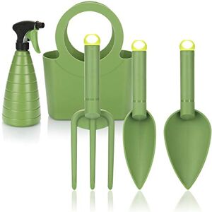 com-four ® Ensemble d'outils de Jardin Premium – Outils légers et Pratiques pour Enfants et Seniors – avec pulvérisateur et Sac de Transport, Robustes pour Un Jardinage Facile (5 pièces Vertes) - Publicité com-four ® Ensemble d'outils de Jardin Premium – Outils légers et Pratiques pour Enfants et Seniors – avec pulvérisateur et Sac de Transport, Robustes pour Un Jardinage Facile (5 pièces Vertes) - Publicité