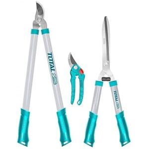 TOTAL Lot de 3 cisailles de jardin, 1 cisaille pour élagage 200 mm, 1 cisaille pour haies 550 mm, 1 cisaille coupe ami 690 mm THT1578033 - Publicité TOTAL Lot de 3 cisailles de jardin, 1 cisaille pour élagage 200 mm, 1 cisaille pour haies 550 mm, 1 cisaille coupe ami 690 mm THT1578033 - Publicité
