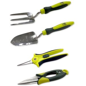 Jackson Kew Gardens Urban Oasis Kit Jardinage Balcon 4 Pièces, Ciseaux de Précision, Cisailles Topiaires, Transplantoir & Fourche Désherbage, Outils Compacts en Acier Inoxydable - Publicité Jackson Kew Gardens Urban Oasis Kit Jardinage Balcon 4 Pièces, Ciseaux de Précision, Cisailles Topiaires, Transplantoir & Fourche Désherbage, Outils Compacts en Acier Inoxydable - Publicité