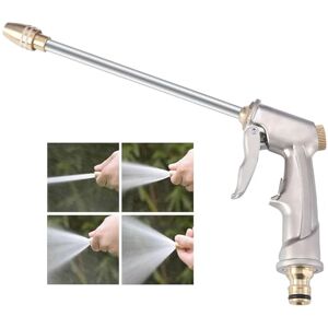 RUOVXWU Pistolet d'arrosage Métal Lance Haute Pression avec 4 Modes d'Arrosage Lance à Eau avec Rallonge Métallique Professionnelle Pistolet Arrosage Jardin Anti-fuite pour Jardin Voitures et Animaux - Publicité RUOVXWU Pistolet d'arrosage Métal Lance Haute Pression avec 4 Modes d'Arrosage Lance à Eau avec Rallonge Métallique Professionnelle Pistolet Arrosage Jardin Anti-fuite pour Jardin Voitures et Animaux - Publicité