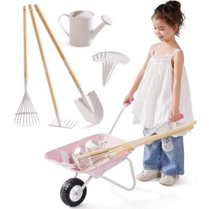 ROBOTIME Ensemble d'outils de jardin pour enfants en métal & outils de plantation, set de jardin grand format 5 pièces vert olive avec manche en bois de pin réglable, arrosoir, râteau, pelle, pour - Publicité ROBOTIME Ensemble d'outils de jardin pour enfants en métal & outils de plantation, set de jardin grand format 5 pièces vert olive avec manche en bois de pin réglable, arrosoir, râteau, pelle, pour - Publicité