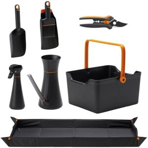 Fiskars Urban Plant Care Set 7 pcs, Noir/Orange - Publicité Fiskars Urban Plant Care Set 7 pcs, Noir/Orange - Publicité