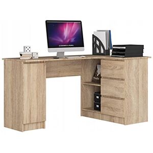 BDW Bureau d'angle chêne Sonoma, 3 tiroirs à droite et 4 étagères, beaucoup d'espace pour étaler Parfait pour les chambres d'adolescents, les bureaux et les studios - Publicité BDW Bureau d'angle chêne Sonoma, 3 tiroirs à droite et 4 étagères, beaucoup d'espace pour étaler Parfait pour les chambres d'adolescents, les bureaux et les studios - Publicité