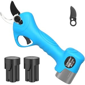 Laecabv Ciseaux de taille électriques 25 mm ciseaux et cisailles pour élagage avec 2 pièces 2000 mAh batterie pour élagage jardin arbre à fruits vis - Publicité Laecabv Ciseaux de taille électriques 25 mm ciseaux et cisailles pour élagage avec 2 pièces 2000 mAh batterie pour élagage jardin arbre à fruits vis - Publicité