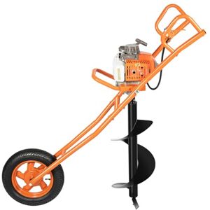 Rogowsen 63CC Post Hole Digger Tarière à essence 2 temps 80-115 dB Brouette avec embout de 11" pour clôture, tarière, jardin, plantation d'arbres - Publicité Rogowsen 63CC Post Hole Digger Tarière à essence 2 temps 80-115 dB Brouette avec embout de 11" pour clôture, tarière, jardin, plantation d'arbres - Publicité