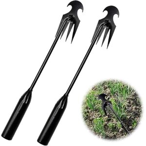 YEJAHY Lot de 2 désherbeurs manuels en acier inoxydable avec long manche Outil de jardin pour enlever les mauvaises herbes - Publicité YEJAHY Lot de 2 désherbeurs manuels en acier inoxydable avec long manche Outil de jardin pour enlever les mauvaises herbes - Publicité