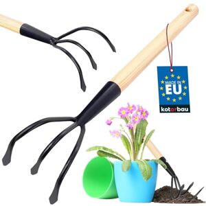 KOTARBAU® Mini Cultivateur à Main avec 3 Dents Griffe de Jardin en Acier avec Manche en Bois 410 mm Accessoire de Jardinage Outil de Jardinage Accessoires de Plantation - Publicité KOTARBAU® Mini Cultivateur à Main avec 3 Dents Griffe de Jardin en Acier avec Manche en Bois 410 mm Accessoire de Jardinage Outil de Jardinage Accessoires de Plantation - Publicité