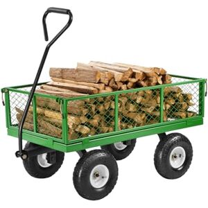 VEVOR Chariot de Jardin Transport, Charge 408,23 kg, Chariot Utilitaire Robuste Tractable Extérieur en Métal avec Pneus 254 mm, Côtés Amovibles en Maille Convertible en Plateau, Poignée Rotative 180° - Publicité VEVOR Chariot de Jardin Transport, Charge 408,23 kg, Chariot Utilitaire Robuste Tractable Extérieur en Métal avec Pneus 254 mm, Côtés Amovibles en Maille Convertible en Plateau, Poignée Rotative 180° - Publicité