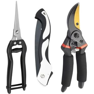 PASHOP Lot de 2 sécateurs de jardin avec scie pliante pour le jardin, sécateurs pour bonsaï, plantes, fleurs, récolte, fruits et légumes - Publicité PASHOP Lot de 2 sécateurs de jardin avec scie pliante pour le jardin, sécateurs pour bonsaï, plantes, fleurs, récolte, fruits et légumes - Publicité