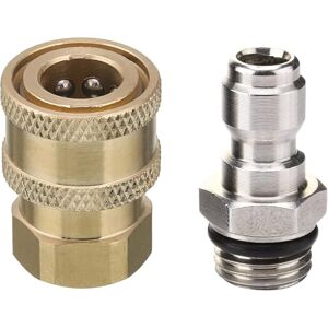 M MINGLE Jeu d'Adaptateurs pour Nettoyeur Haute Pression, Kit de Déconnexion Rapide 1/4'' (6,35 mm), 350 bar - Publicité M MINGLE Jeu d'Adaptateurs pour Nettoyeur Haute Pression, Kit de Déconnexion Rapide 1/4'' (6,35 mm), 350 bar - Publicité