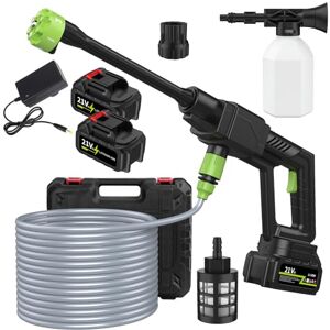 Somerway Nettoyeur Haute Pression sans Fil 6 en 1 Multi-Usage Buse, Max 500 PSI avec 2 x 1500mah Batteries, Nettoyeur Haute Pression à Batterie, Pulvérisateur de Mousse, pour Le Nettoyage et Arrosage - Publicité Somerway Nettoyeur Haute Pression sans Fil 6 en 1 Multi-Usage Buse, Max 500 PSI avec 2 x 1500mah Batteries, Nettoyeur Haute Pression à Batterie, Pulvérisateur de Mousse, pour Le Nettoyage et Arrosage - Publicité