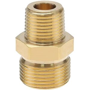 YINETTECH Coupleur de Nettoyeur Haute Pression en Laiton 3/8" NPT Mâle vers M22 14mm Adaptateur Mâle Raccord 4500 PSI Filetage Externe Nettoyeur Haute Pression Connecteur Convertisseur - Publicité YINETTECH Coupleur de Nettoyeur Haute Pression en Laiton 3/8" NPT Mâle vers M22 14mm Adaptateur Mâle Raccord 4500 PSI Filetage Externe Nettoyeur Haute Pression Connecteur Convertisseur - Publicité