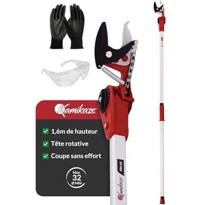 KAMIKAZE PERFORMANCE IN YOUR HANDS KAMIKAZE Échenilloir Coupe-Branches Premium 1,6 m Avec Mécanisme De Poulie Pour Réduire L’Effort. Sécateur En Hauteur Avec Tête Rotative et Lames en Acier SK5 avec Revêtement Antiadhésif. Modèle KM-63 - Publicité KAMIKAZE PERFORMANCE IN YOUR HANDS KAMIKAZE Échenilloir Coupe-Branches Premium 1,6 m Avec Mécanisme De Poulie Pour Réduire L’Effort. Sécateur En Hauteur Avec Tête Rotative et Lames en Acier SK5 avec Revêtement Antiadhésif. Modèle KM-63 - Publicité